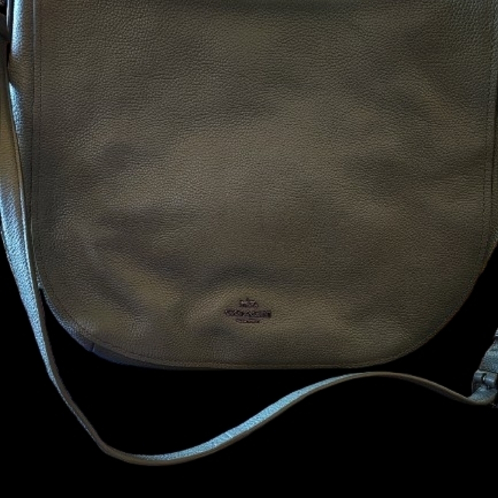 Coach Charcoal Leather Messenger Bag